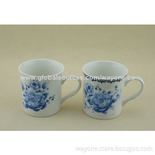 5pcs Coffee Pot with Blue Rose, 1,000ml Capacity New Design, Suitable for Promotion and Home